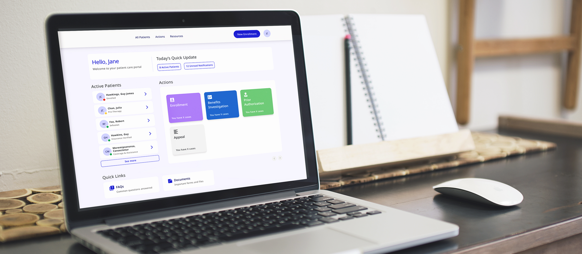 Pfizer Patient Portal Design